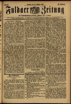 Ausgabe vom Freitag, den 25. Oktober 1895.