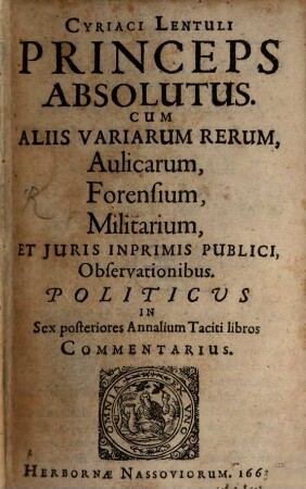 Princeps absolutus ...