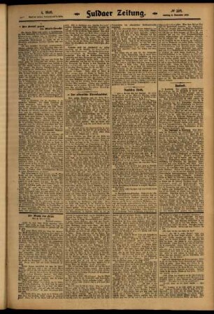 Vierte Ausgabe vom Samstag, den 08. November 1913.