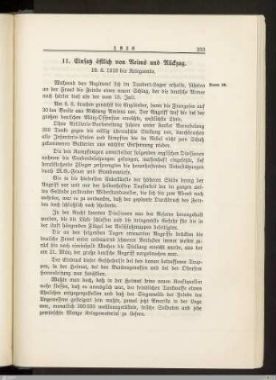 11. Einsatz östlich von Reims und Rückzug
