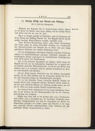 11. Einsatz östlich von Reims und Rückzug