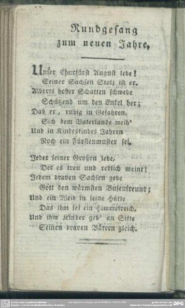 Rundgang zum neuen Jahre