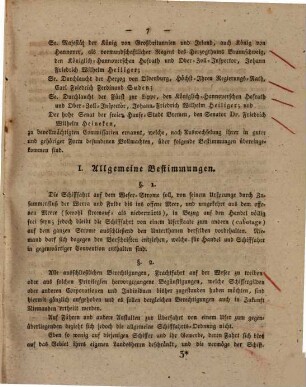 [Königlich Hannoveranische Verordnungen, die Elbe-Schiffahrts-Acte v. 23. Juni 1821, die Weser-Schiffahrts-Acte vom 10. Sept. 1823 ... betreffend] : [Weiter folgen: Grundgesetz des Kgr. Hannover v. 26. Sept. 1833 samt Publicationspatent und andern damit zusammenhängende Publicationen ; Sammelbd.], [3]. Gesetz-Sammlung I. Abtheilung. No. 3. Hannover, den 25sten Februar 1824 : Verordnung, wodurch die unter dem 10ten September 1823 zu Minden abgeschlossene Weser-Schiffahrts-Acte, ... öffentlich bekannt gemacht ... Hannover, den 12ten Februar 1824
