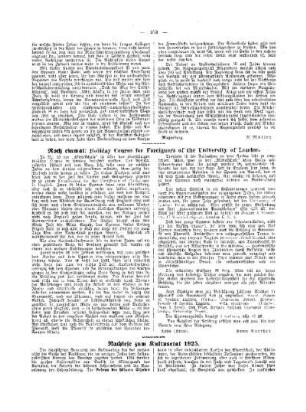 Nachlese zum Kultusetat 1925