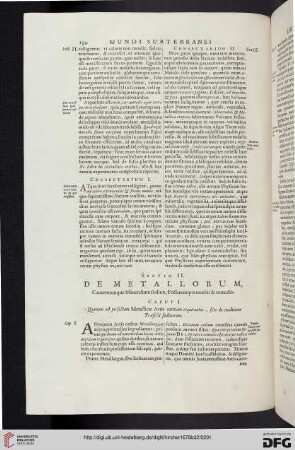 Sectio II: De metallorum