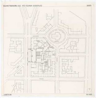 Oberstufenzentrum KFZ-Technik, Gierkeplatz, Berlin-Charlottenburg Wettbewerb: Lageplan 1:500