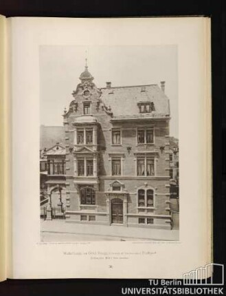 38. Wohnhaus von Gebr. Haaga, Böheimstr. 42 (Karlsvorstadt) Stuttgart. Architekten: Bihl & Wolz daselbst.
