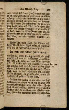 431-439, Sehet also, wenn gleich kein Satan und boeser ...