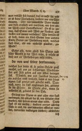 431-439, Sehet also, wenn gleich kein Satan und boeser ...
