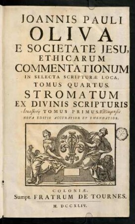 1-380, Ethicarum Commentationum . Tomus Quarta
