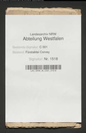 Nachweis corveyscher Vasallen und Lehngüter