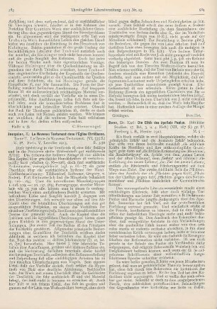 583-584 [Rezension] Jacquier, E., Le Nouveau Testament dans l‘Église Chrétienne. Tome II. Le Texte du Nouveau Testament