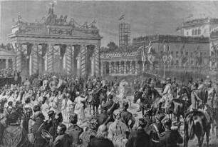 Berlin, Siegeseinzug in Berlin am 16.6.1871 mit Wilhelm I.