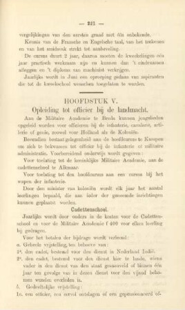 Hoofdstuk V. Opleiding tot officier bij de landmacht