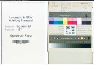 Entnazifizierung Franz Granderath , geb. 00.00.0000 (Lehrer)
