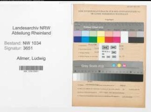 Entnazifizierung Ludwig Allmer , geb. 00.00.0000 (Oberst)