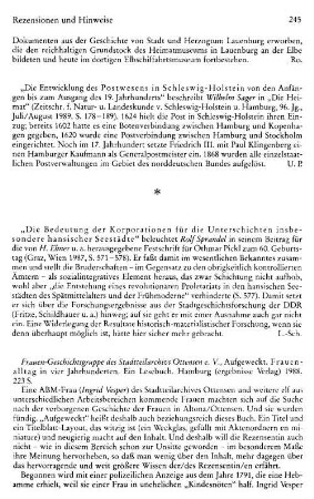 Aufgeweckt, Frauenalltag in vier Jahrhunderten, ein Lesebuch, Frauen-Geschichtsgruppe des Stadtteilarchivs Ottensen e. V. : Hamburg, Ergebnisse Verlag, 1988