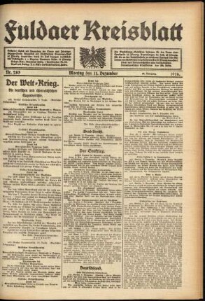 Ausgabe vom Montag, den 11. Dezember 1916.