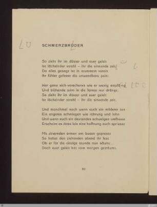 Schmerzbrüder : [SW V: keine Sigle]; [SW V, S. 46/113]