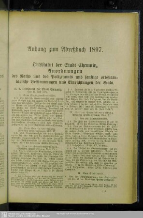Anhang zum Adreßbuch 1897