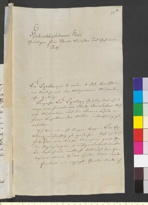 Brief von Schütz, Johann Heinrich Friedrich an Goethe, Johann Wolfgang von
