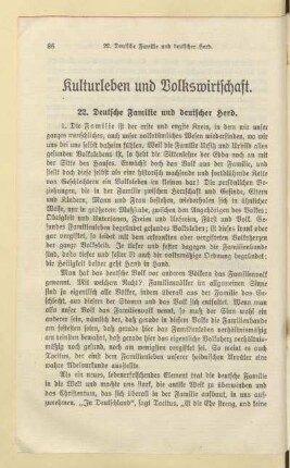 Kulturleben und Volkswirtschaft