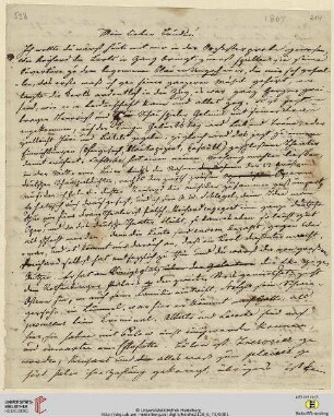 Brief von Clemens Brentano an Achim von Arnim
