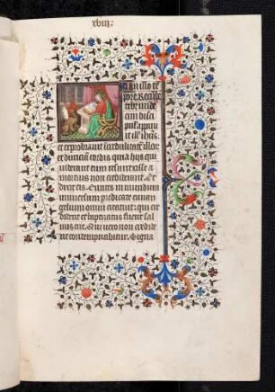 Bordüren-Miniatur-Seite: (Evangelienperikopen) Evangelist Markus