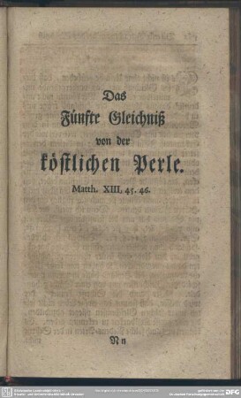 Das Fünfte Gleichniß von der köstlichen Perle