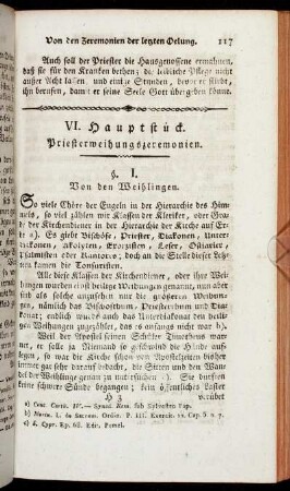 VI. Hauptstück. Priesterweihungszeremonien.