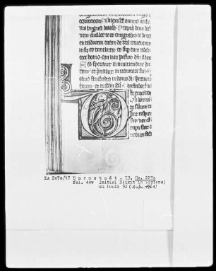 Psalterium und Diurnale — Initiale D (ixit insipiens), Folio 44verso