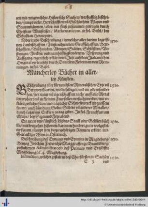 Mancherley Bücher in allerley Künsten.