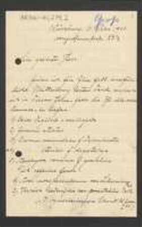 Brief von Ludwig Groß an Unbekannt