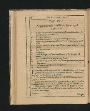 Cap. VIII. Quibus modis Iurisdictio finiatur vel amittatur.