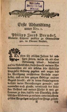 Von den Rebenstichern : Vier Preisschriften welche bei der den 27. April 1767 gehaltenen öffentlichen Versammlung der Churpfälzischen Akademie der Wissenschaften vor die besten unter den eingelaufenen erkläret worden