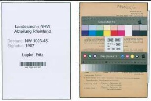 Entnazifizierung Fritz Lapke , geb. 01.07.1889 (Arzt)