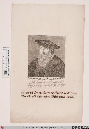 Bildnis Ambrosius Lobwasser