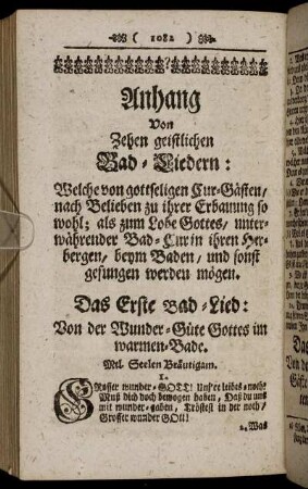 Anhang Von Zehen geistlichen Bad-Liedern ...