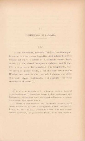 IV Pontificato di Zaccaria