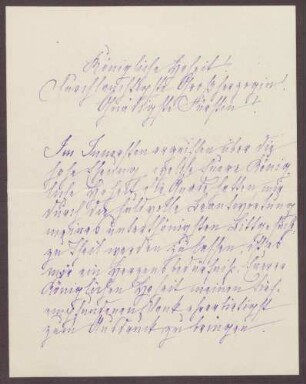 Schreiben von Anna Haas an die Großherzogin Luise; Dank für die Antwortschreiben der Großherzogin auf die Anfrage vom 16.08.1919