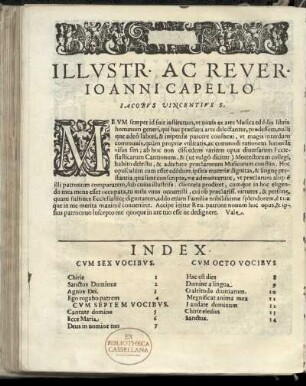 Dedikation an Joanni Capello