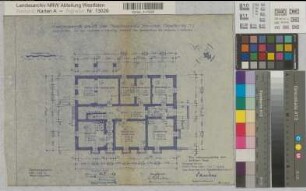 Münster (Münster) Direktorenhaus der Strafanstalt, Gartenstraße Grundriß Kellergeschoß 1949 1 : 100 30 x 38 Pause Staatshochbauamt Münster Regierung Münster Nr. 33852