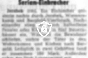 Serien-Einbrecher