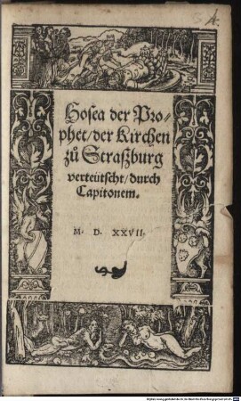 Hosea der Prophet der Kirchen zu Straszburg
