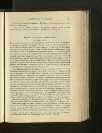British Interests In Argentina.