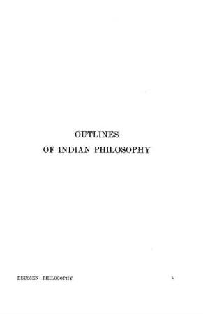 Outlines Of Indian Philosophy