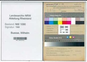 Entnazifizierung Wilhelm Buesse , geb. 31.03.1879 ()