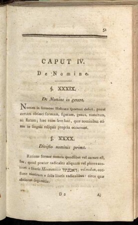 Caput IV. De Nomine.