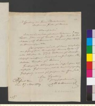 Brief von Lehmann, M. A. & Co. an Goethe, Johann Wolfgang von