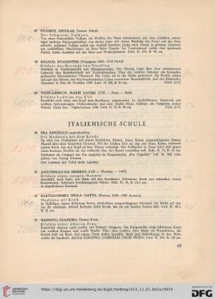 Italienische Schule (Nr. 90-165)